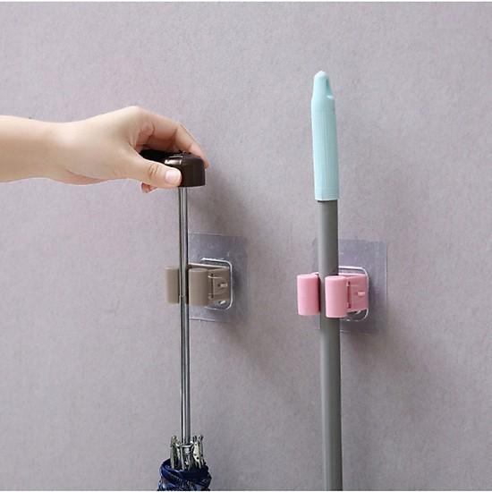 [HCM]Bộ 2 móc treo cây lau nhà chổi cọ nhà vệ sinh đa năng Móc Treo cây lau nhà dính tường Bộ 2 móc treo cây lau nhà chổi cọ nhà vệ sinh đa năng nhỏ gọn tiện ích Bộ combo 2 kẹp treo đồ treo chổi dụng cụ nhà bếp