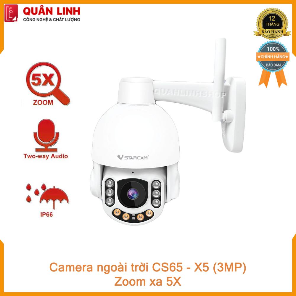 Camera ngoài trời vstarcam cs65 - x5 full hd 1080p , zoom xa 5x, bảo hành 12 tháng