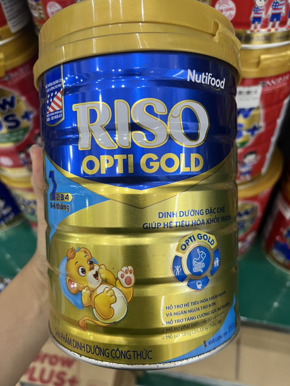 SỮA RISO OPTI GOLD 1 900G TRẺ TỪ 0-6 THÁNG