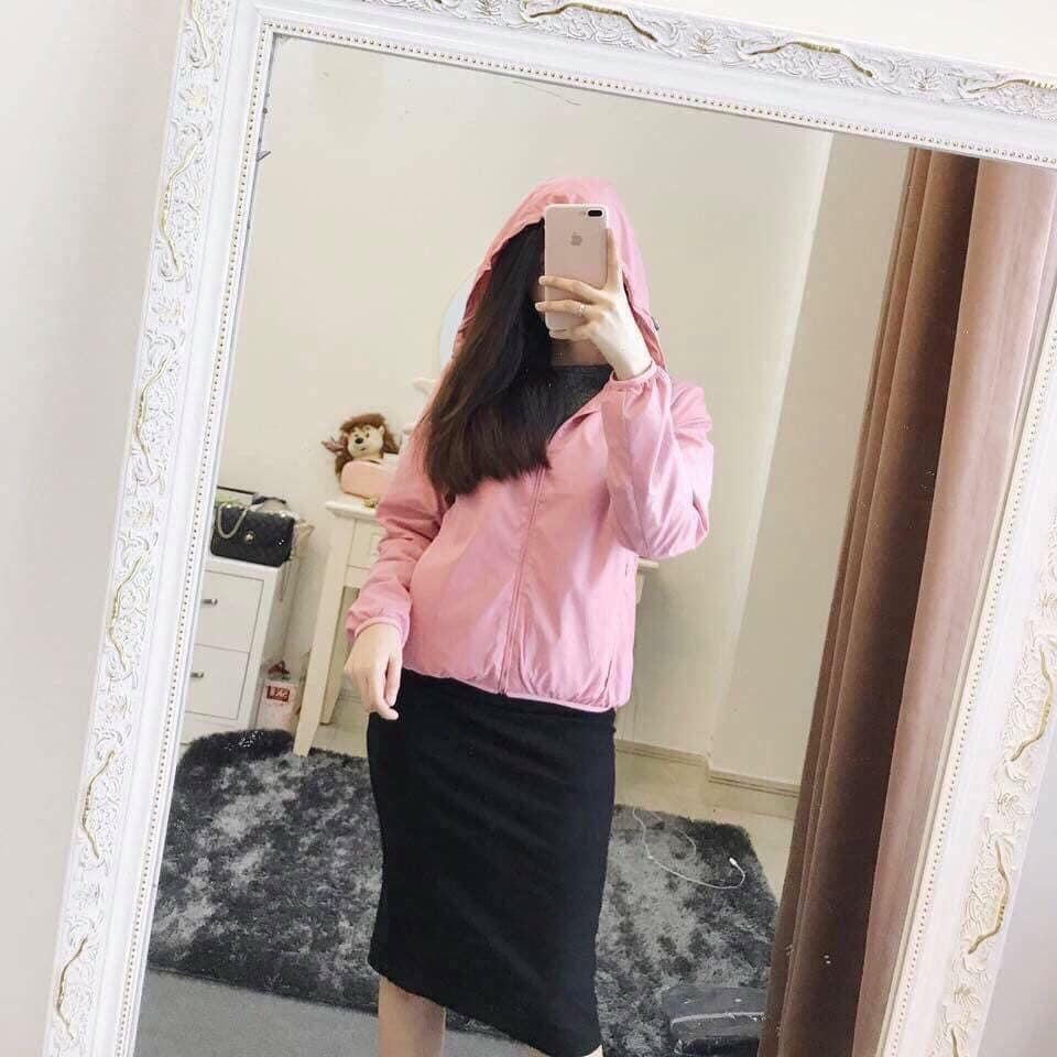 Áo gió uni hàng 2 lớp có túi đựng, thời trang 1993