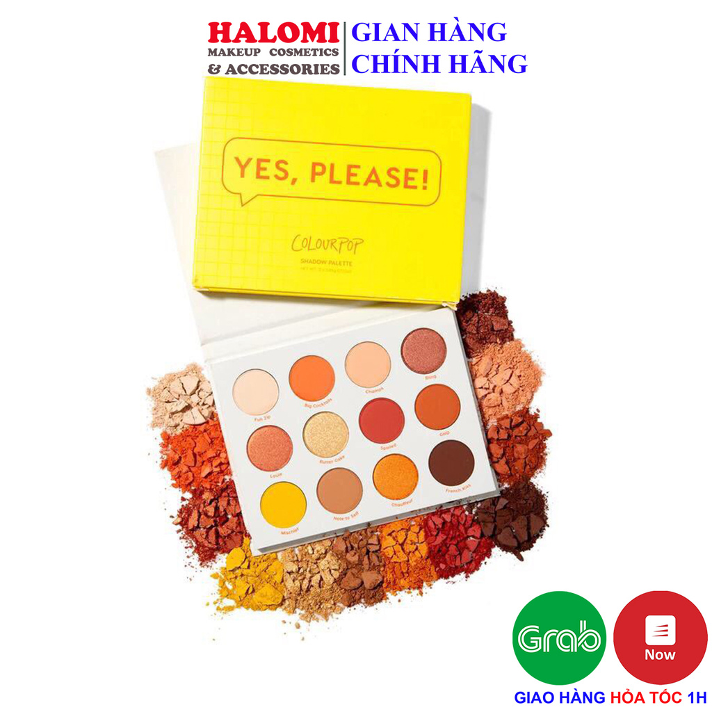 Bảng phấn mắt colourpop yes please 12 ô siêu lì chính hãng halomi store