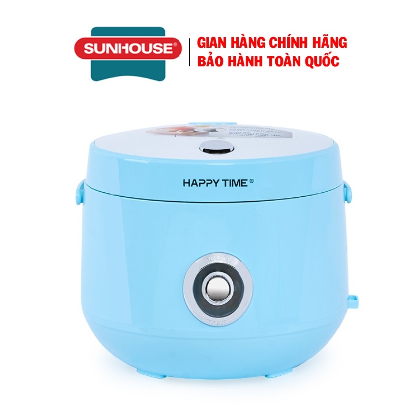 Nồi cơm điện Sun house HappyTime HTD8522G 1.2L - Bảo hành 12 tháng - Nồi cơm điện cao cấp sản xuất tại Việt Nam - Công suất 500W, công nghệ 1D, vỏ nhựa cách nhiệt siêu bền, lòng nồi bằng hợp kim nhôm phủ chống dính Whitford