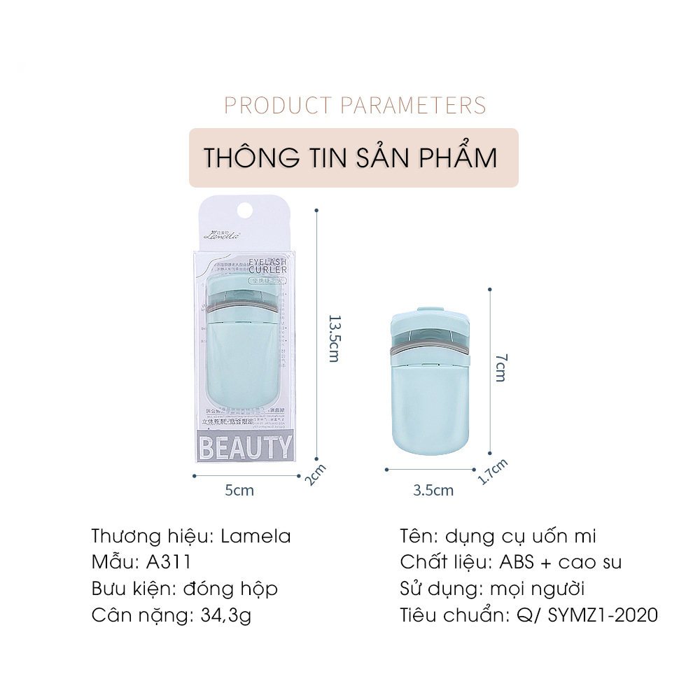 Kẹp mi, bấm mi nhựa 3D cong mi tự nhiên dễ sử dụng (Vừa vặn cho mắt châu Á)
