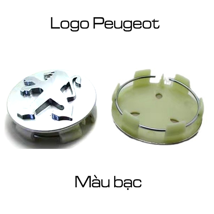 Logo cho dòng xe Peugeot, Logo chụp mâm xe Peugeot đường kính 60mm.