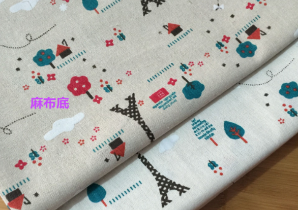 Vải bố/vải canvas họa tiết tháp effel