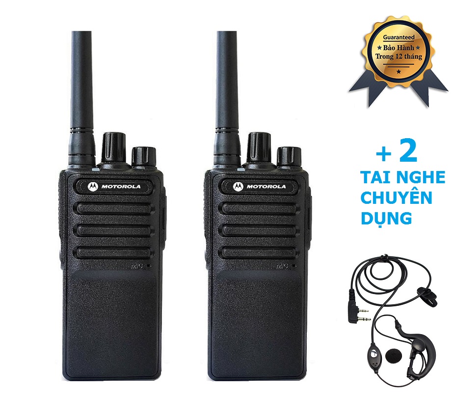 Bộ 2 Máy Bộ Đàm Motorola CP6688 + 2 Tai Nghe Chuyên Dụng