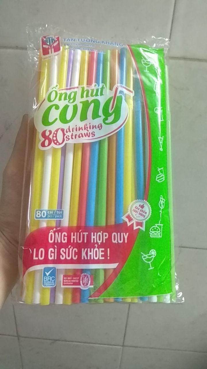 Combo 10 gói Ống hút bẻ cong màu phi 6 Thịnh Khang