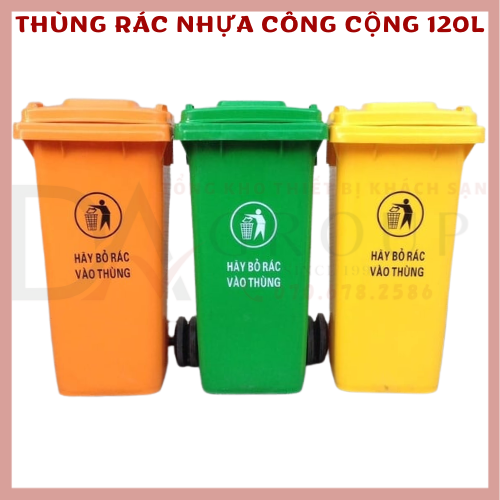 Thùng rác nhựa hdpe 120l siêu bền