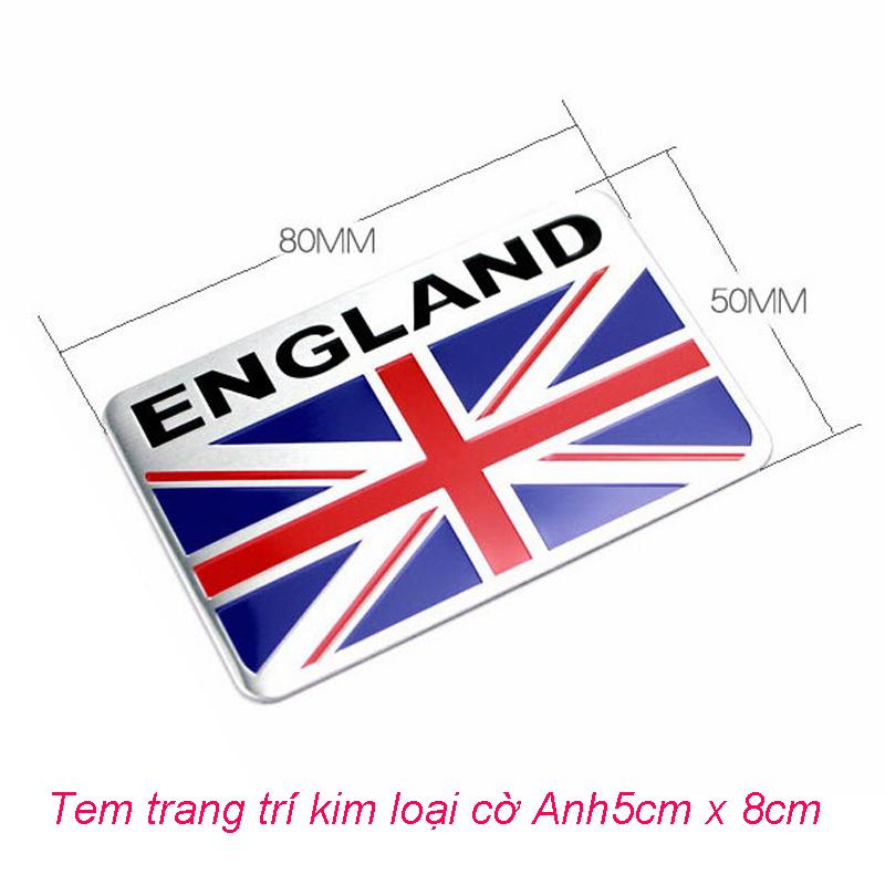 Tem trang trí Cờ Anh dán trang trí Ô tô, Xe máy