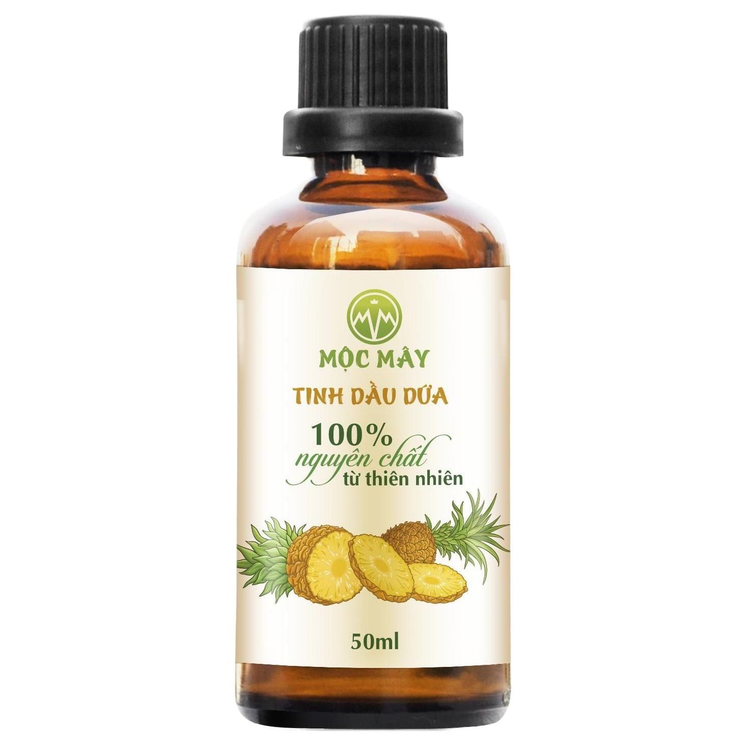 Tinh dầu hương dứa (khóm thơm) chai 50ml nguyên chất Mộc Mây - tinh dầu nguyên chất từ thiên nhiên xông phòng, thơm phòng, thư giản, đuổi muỗi