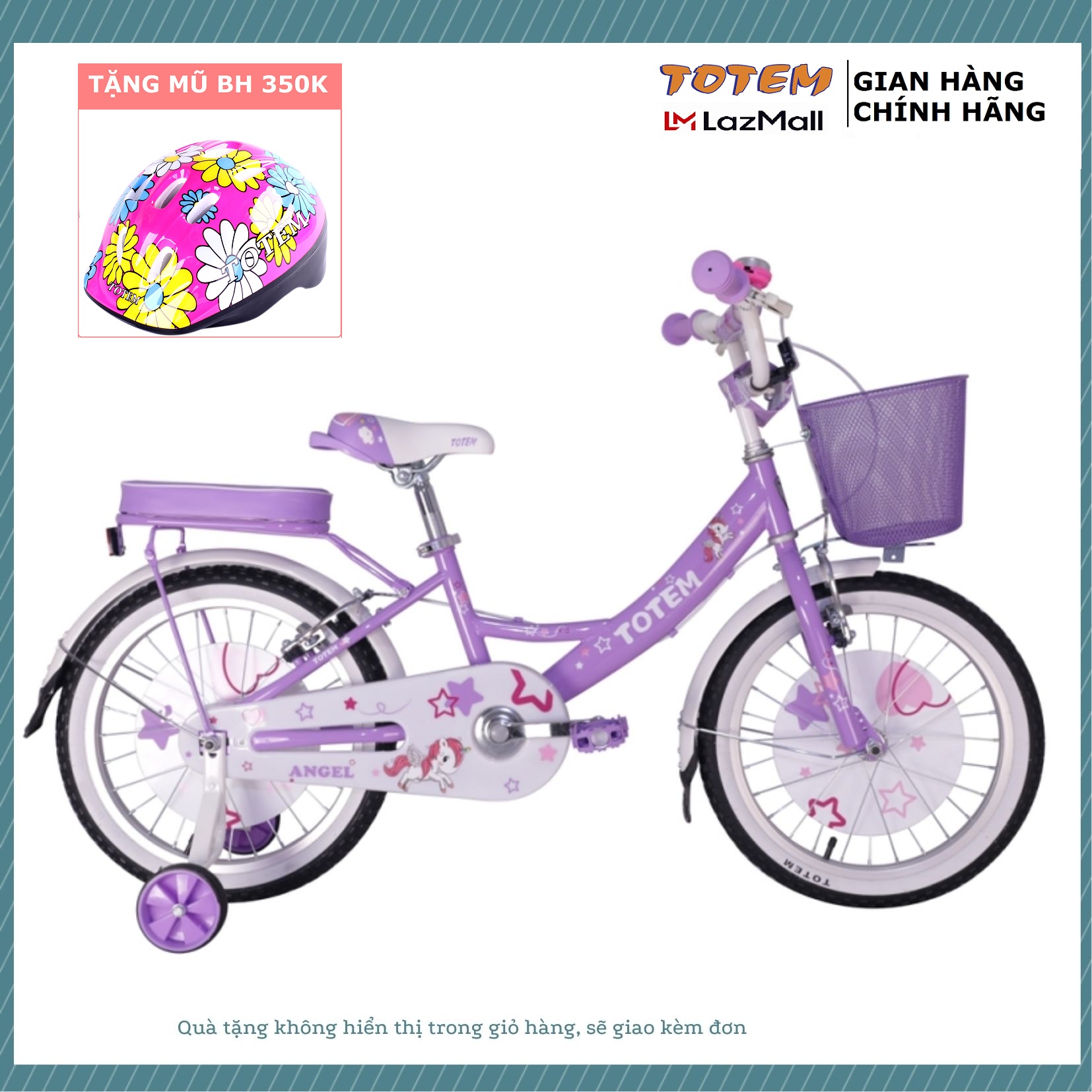 ( Chính Hãng) Xe Đạp Totem Cho Bé Gái 6-9 Tuổi 18 inch