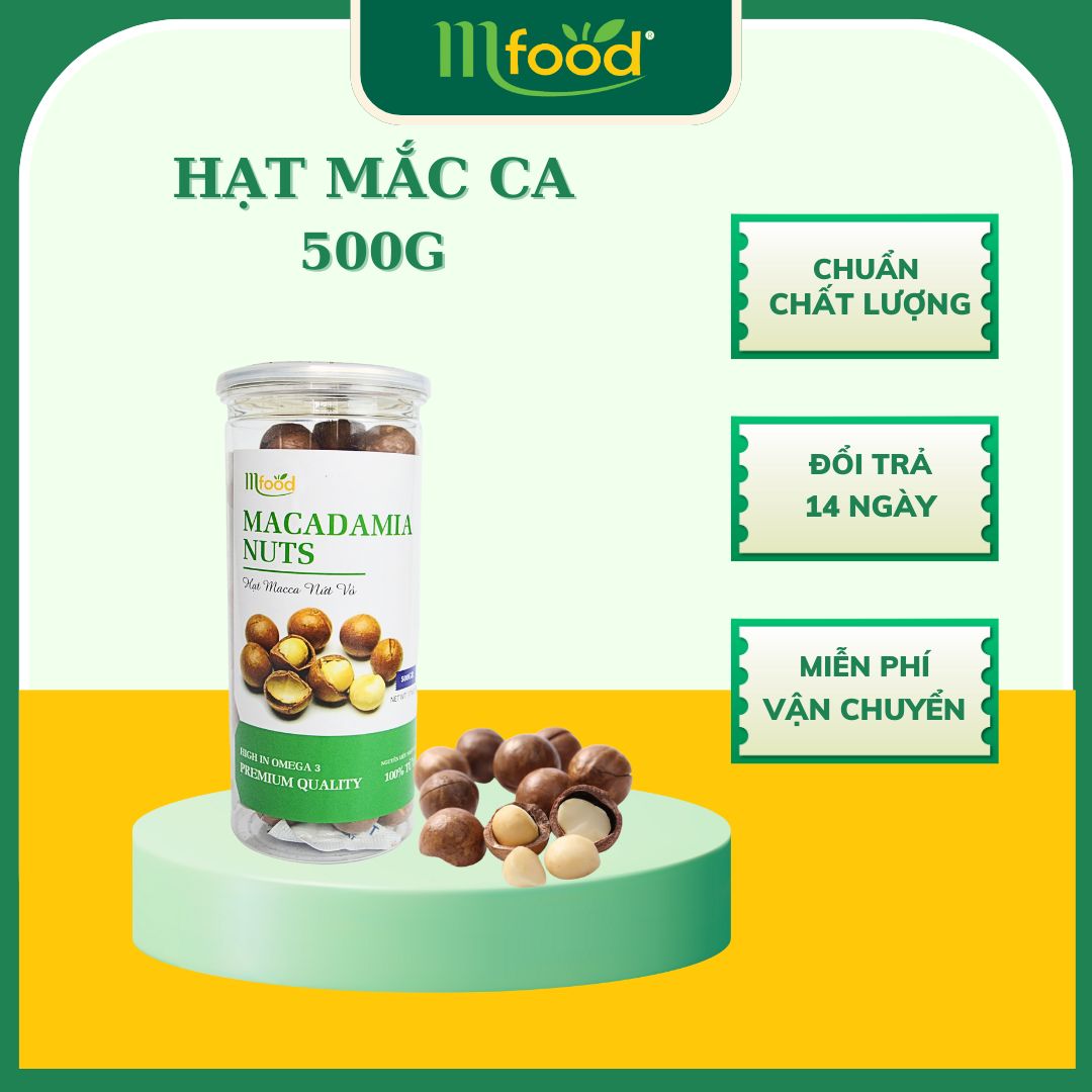 Hạt macca mfood hủ 500gr nhập khẩu úc - tặng đồ khui