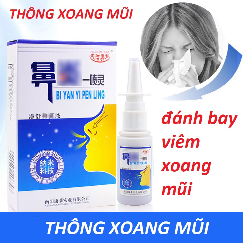 Xịt thông xoang viêm mũi, chảy nước mũi, ngứa mũi, viêm mũi thời tiết, nghẹt mũi...