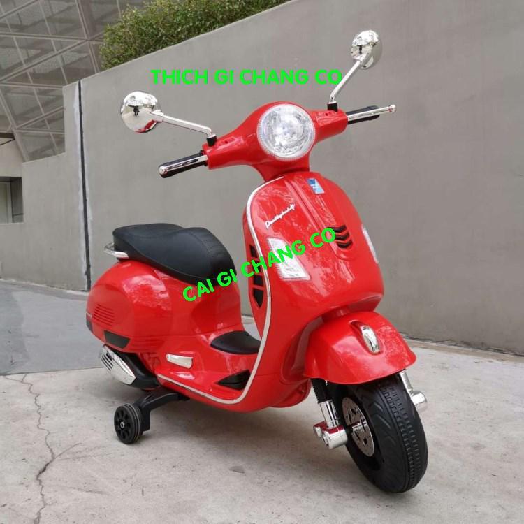 Xe máy điện trẻ em vespa 12v cực chất mẫu mới nhất 2019