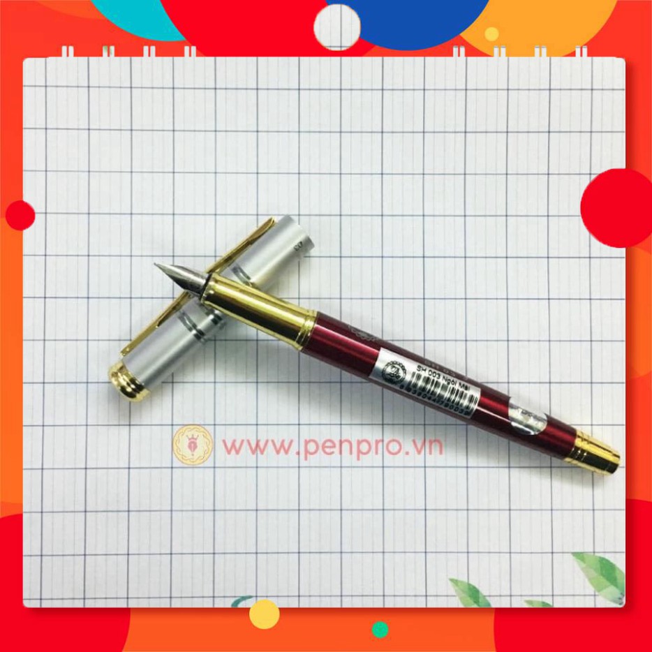 Bút mài thầy ánh sh003 - bút luyện chữ ngòi trắng, bút máy thân nhôm nhẹ, nắp có đính kim cương, ngòi mài, êm trơn