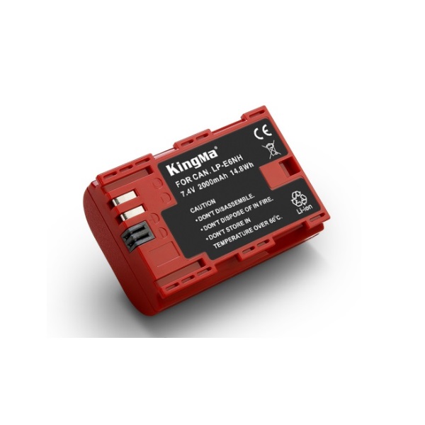 Pin kingma lp-e6nh cho canon eos 5d2, 5d3, 5d4, 6d, 60d, 6d2, 7d, 70d, 7d2, 80d, 5dsr, r, r5, r6...