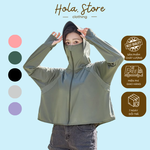 Áo Chống Nắng Dáng Ngắn Cánh Dơi Chất Vải LỤA BĂNG THUN LẠNH Mềm Mát Siêu Thấm Hút Mồ Hôi