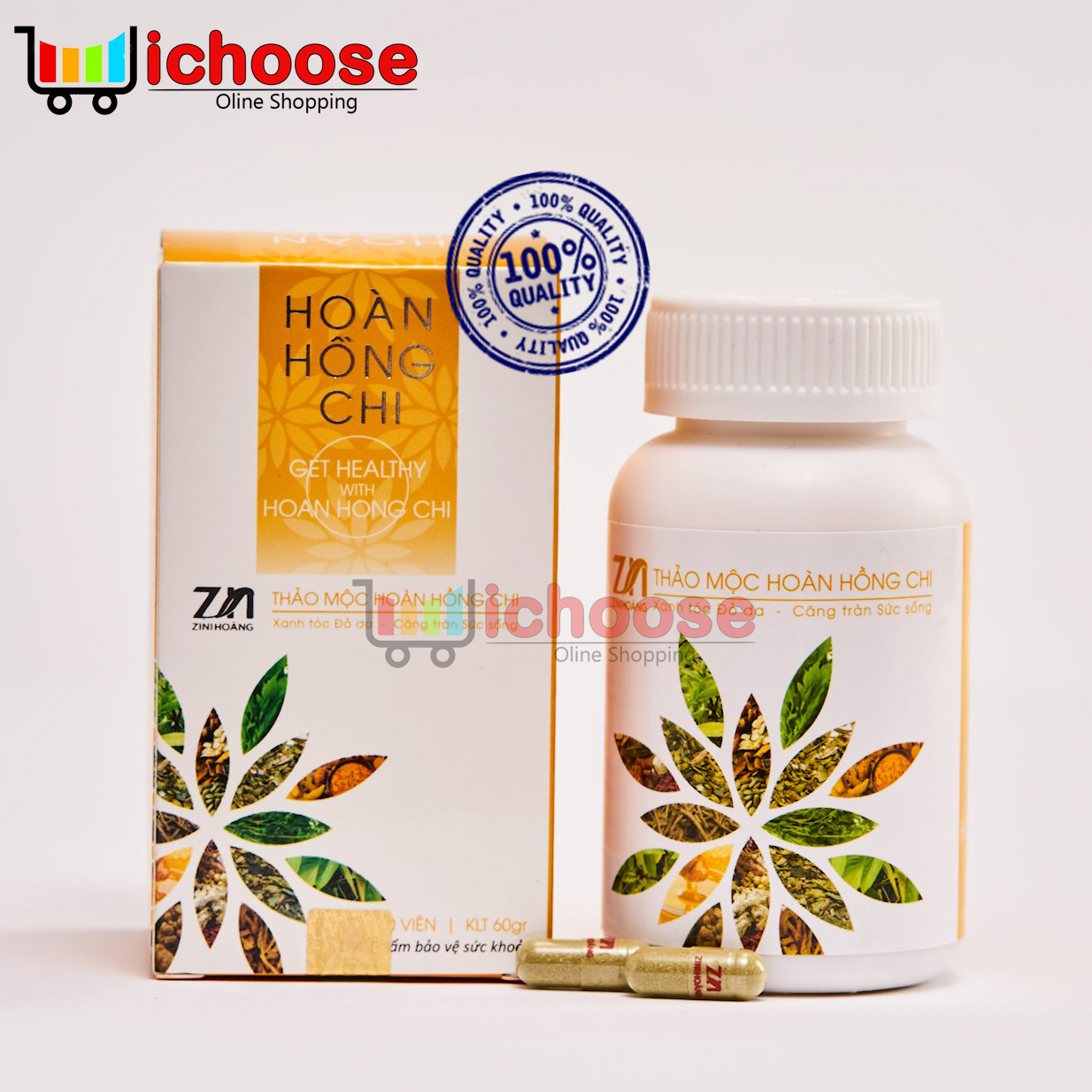 [HCM]Trà thảo mộc tăng cân Hoàn Hồng Chi - Mẫu mới dạng viên