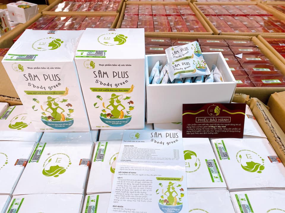 Kẹo giảm cân Sâm Plus S'Body Green _Giảm Cân Bất Chất Cơ Địa + tặng kèm trà hồng đào- hàng chính hãng
