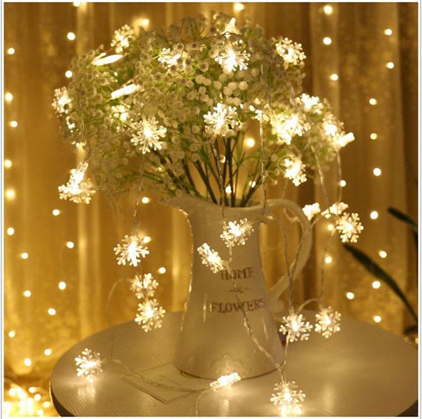 Đèn led trang trí bông tuyết dài 3m - 20 bóng trang trí noel lễ tết
