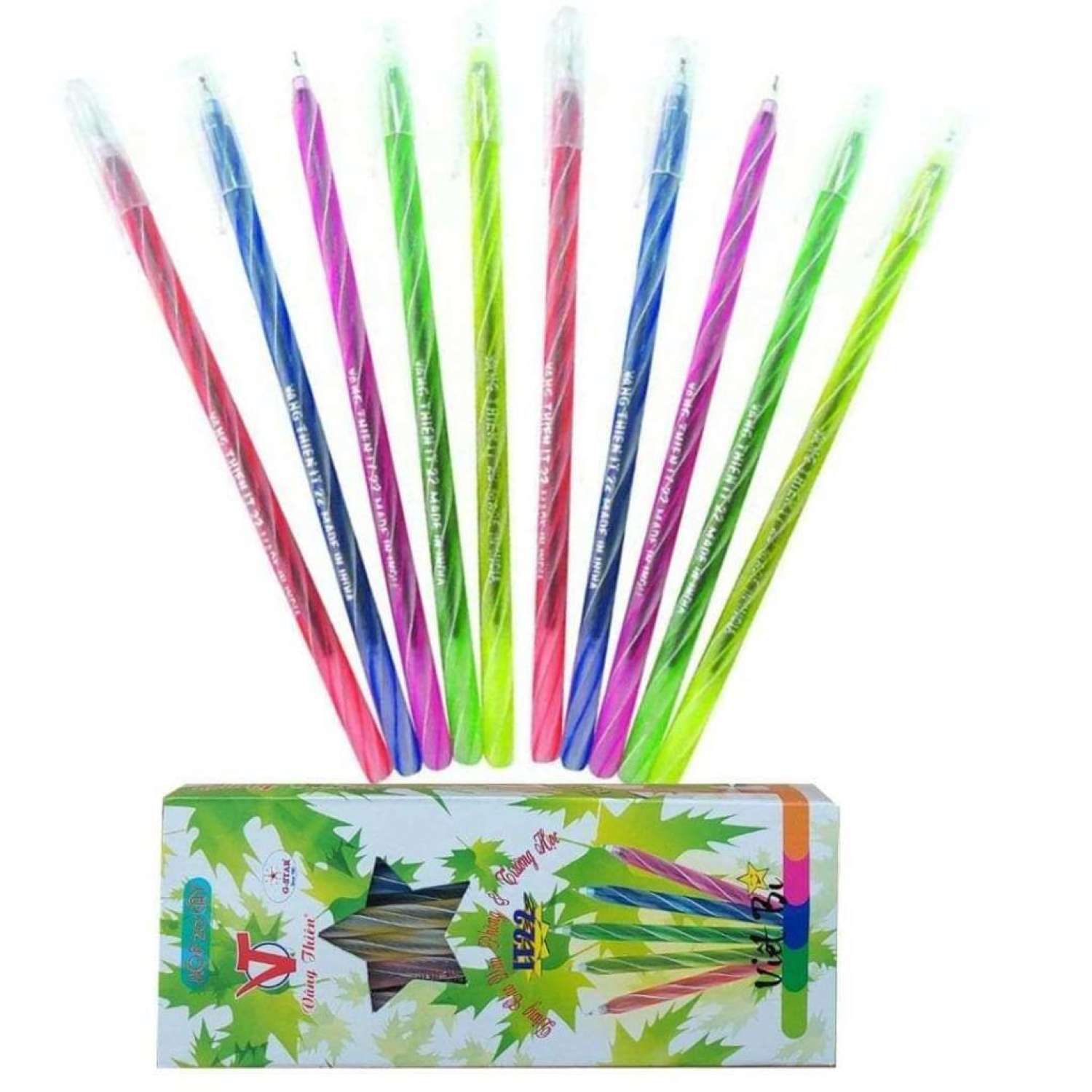 Bịch 10 cây Bút Bi Vâng Thiên Cao Cấp IT25 - Mực Xanh