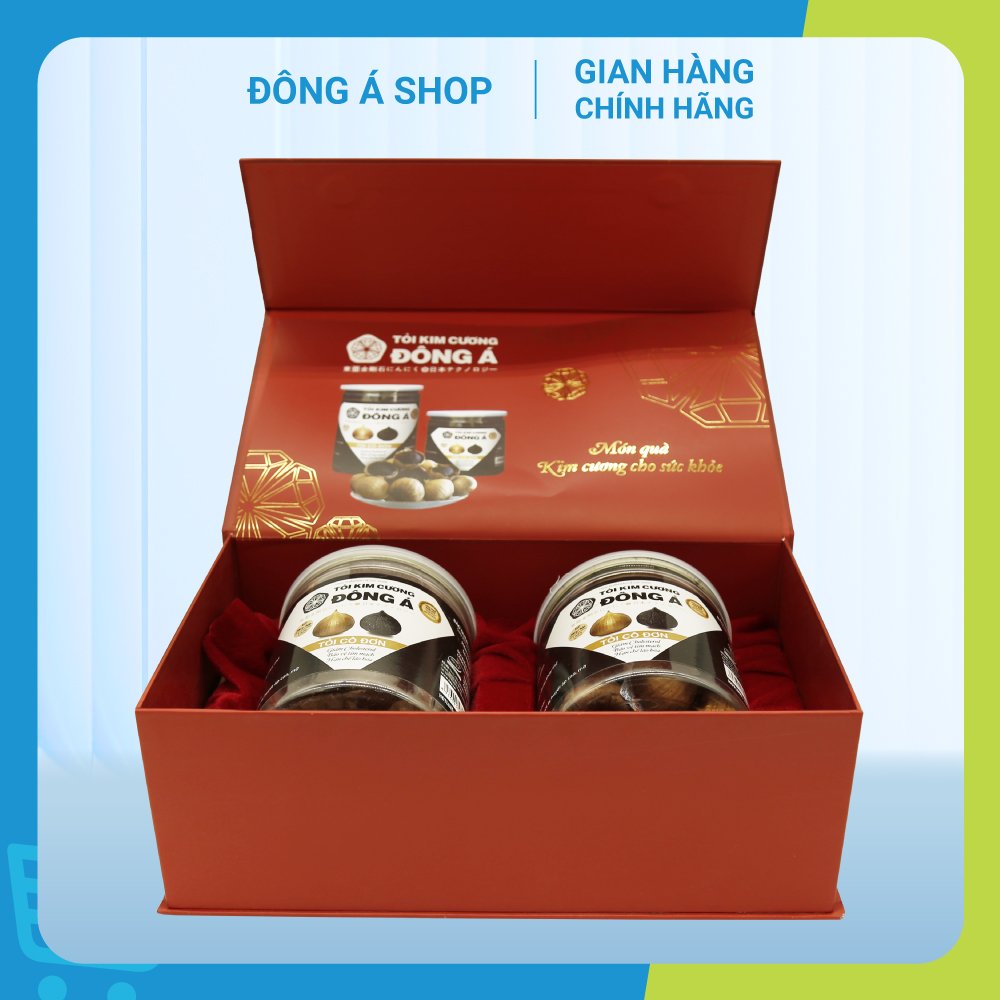 Hộp quà tặng Tỏi đen Kim Cương Đông Á 600g