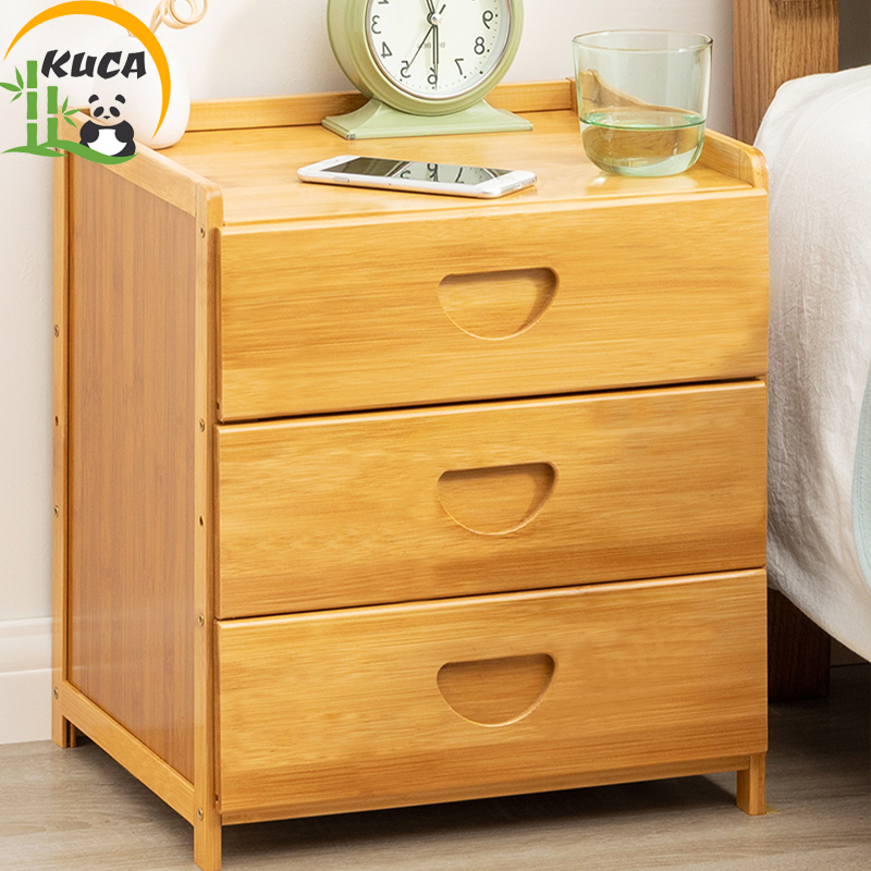 Kuca tủ đầu giường, kệ đầu giường 2 ngăn kéo gỗ tiện lợi loại tốt gỗ tự nhiên mẫu mới