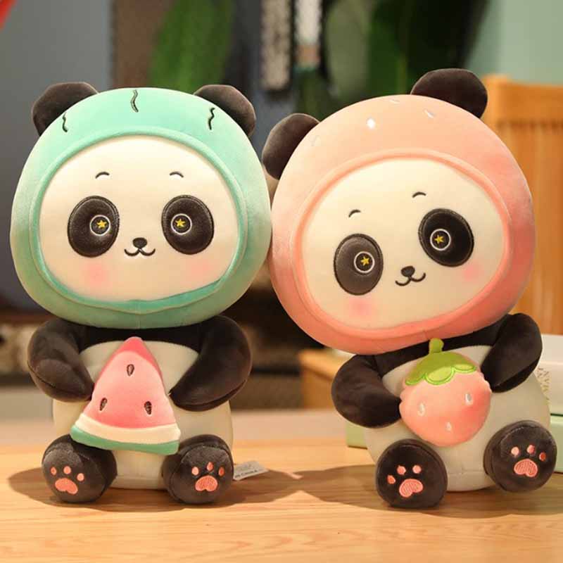 Thú bông gấu trúc panda ôm dưa hấu