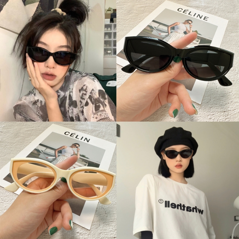 ✨ Hip Hop Vintage kính râm chống tia cực tím Sunglasses cho nữ mèo mắt kính râm YVETTERY