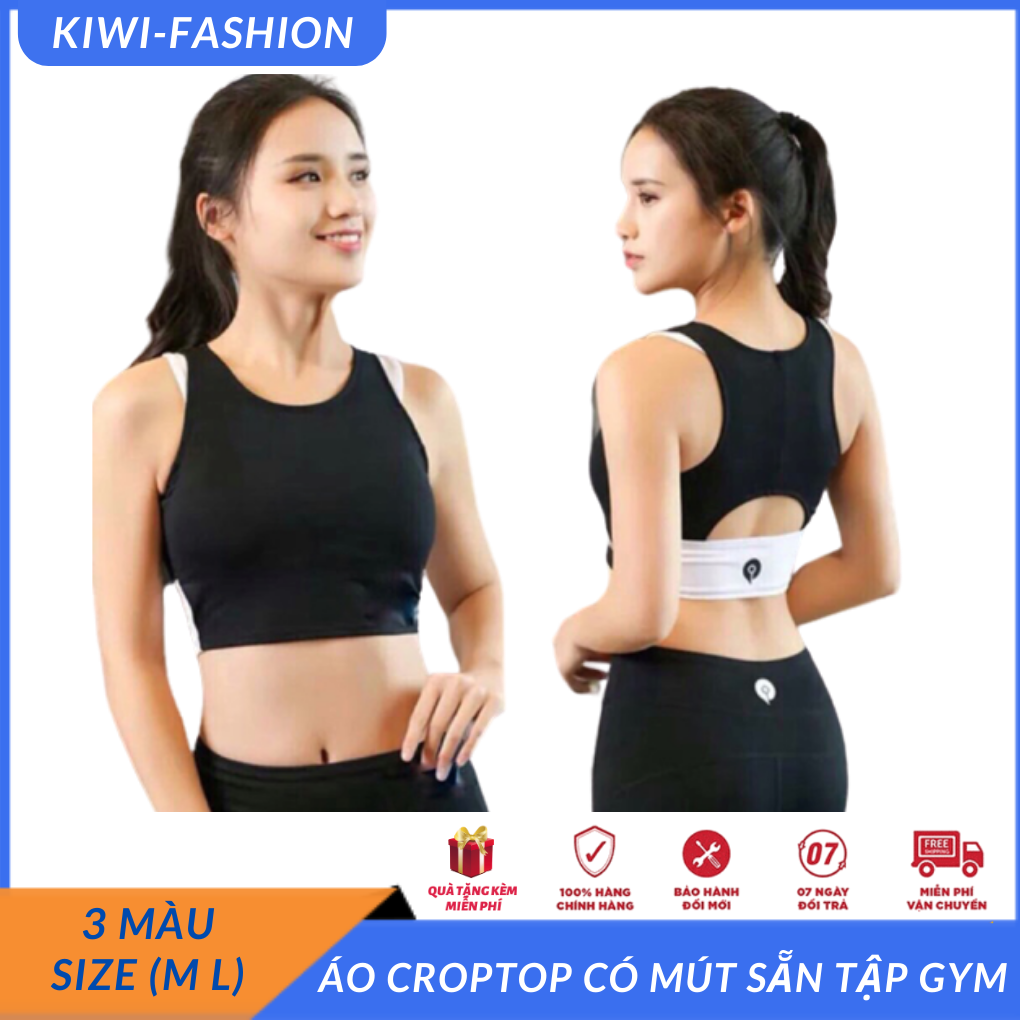 áo tập có bra phối màu cực chất phối tay viền màu, đồ tập gym yoga giá rẻ tphcm-CR099