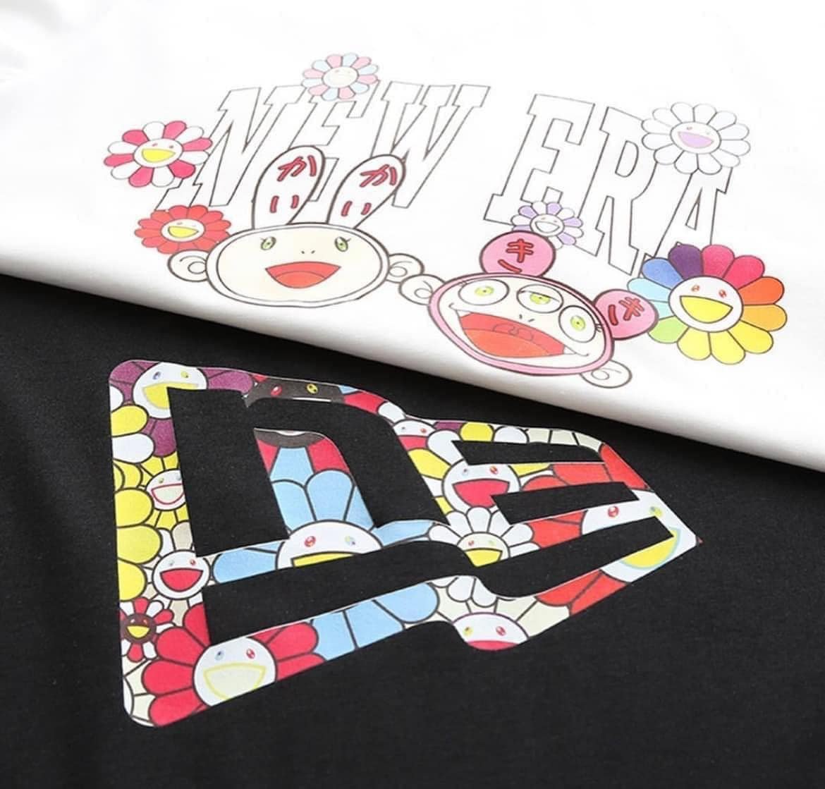 Áo new era x takashi murakami đen/trắng