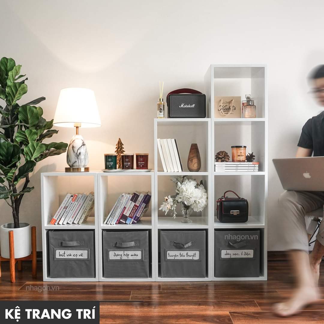 Kệ Gỗ Tổ Ong Trang Trí Đủ Tầng Siêu Xinh