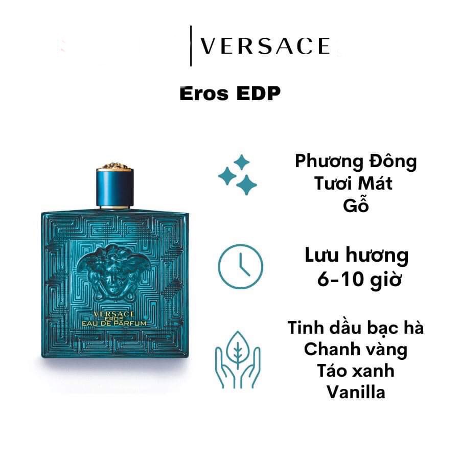 Nước hoa nam Versace Eros Eau de Parfum 10ml dạng mẫu thử