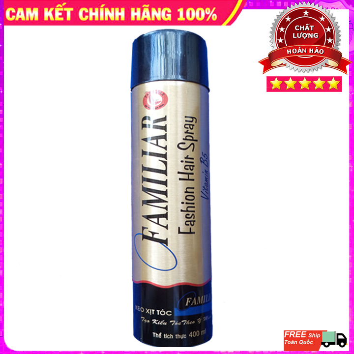 Xịt Tóc Cứng Familiar 400ml - Keo xịt tóc cứng, tạo kiểu tóc theo ý muốn Familiar 200ml