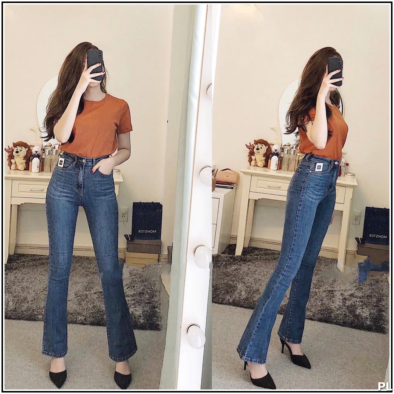 Quần jean nữ ỐNG LOE nhiều màu chất jean co giãn tốt quần bò nữ ống loe chất bò giãn thoải mái dáng skiny loe mẫu hottrending xu hướng thời trang mới phong cách mới với giá sỉ mua lẻ được giá rẻ tận xưởng sản xuấtvới-T3-11