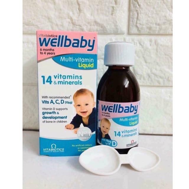 ( Mẫu mới ) - Vitamin Tổng Hợp Wellbaby Cho Bé 6 Tháng – 4 Tuổi