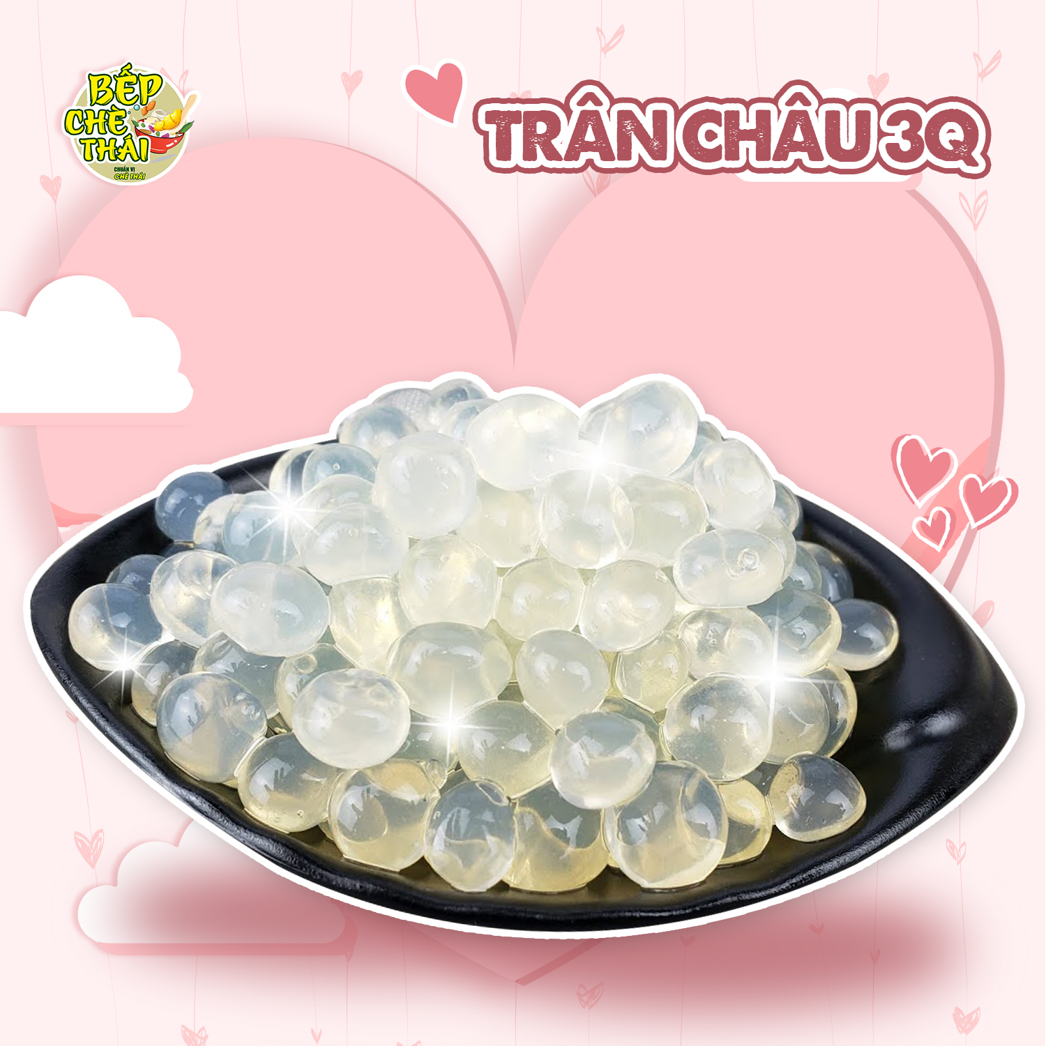 Trân châu 3Q BẾP CHÈ THÁI Dai giòn 2 Vị Lựa Chọn - Trân châu ăn liền bịch 2KG