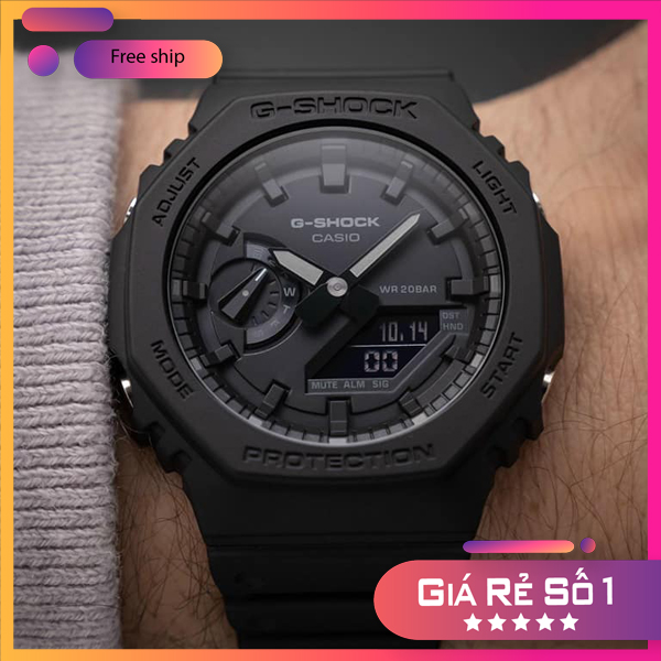 [FREESHIP] Đồng Hồ Thể Thao Nam G-Shock GA2100-1A1 Cao Cấp Chính Hãng Kim Phát Sáng