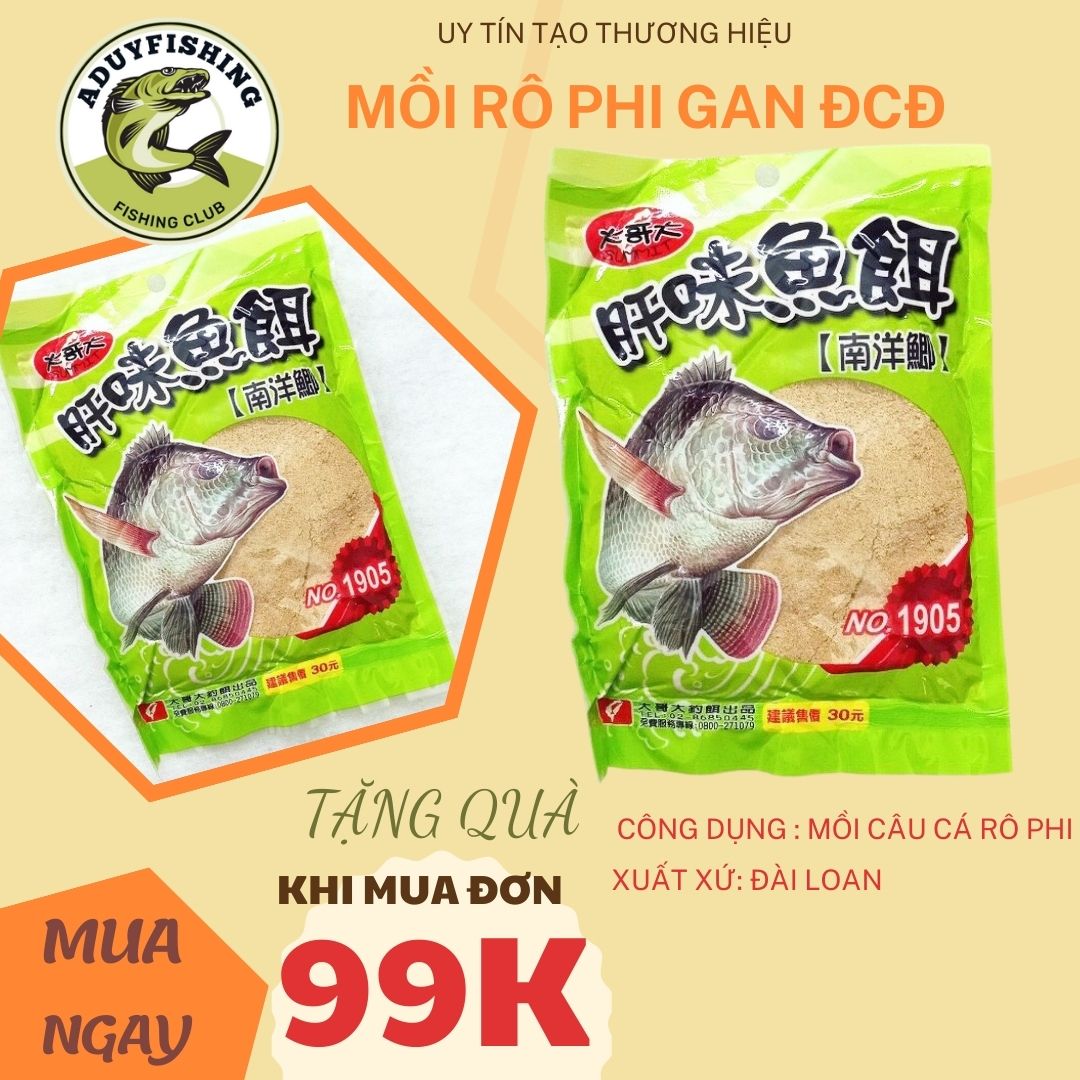 Mồi câu rô phi gan hãng đại ca đại, mồi câu đài chính hãng , Aduy fishing