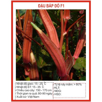 Hạt giống đậu bắp đỏ 5gram ~ 100hạt