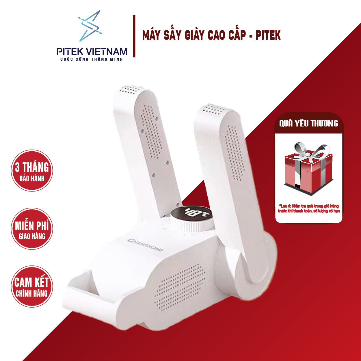 Máy sấy khô giày khử mùi cao cấp Pitek