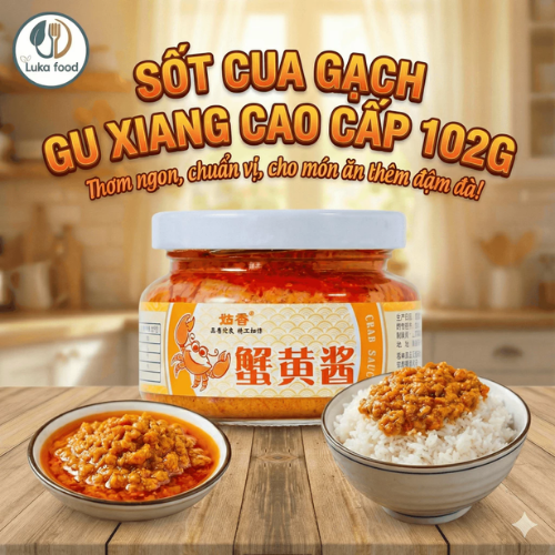 Sốt Cua Gạch Gu Xiang 102g Cao Cấp - Sốt Trộn Cơm, Chấm Hải Sản, Nấu Bún Riêu Đậm Đà Béo Ngậy Luka Food
