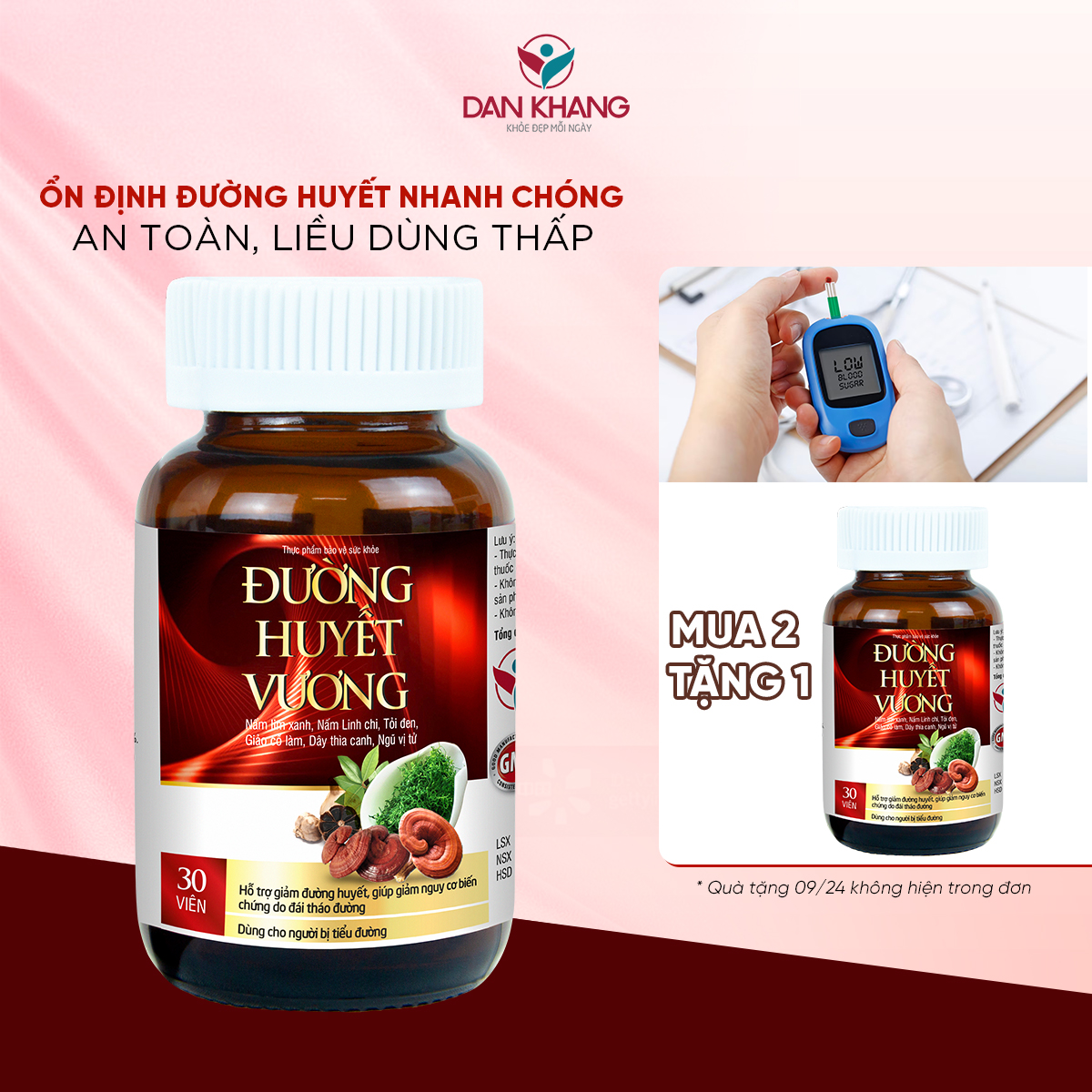 [Hạ Đường Huyết Sau 4 Tuần] Viên Uống Đường Huyết Vương Giúp Hạ Đường Huyết và Giảm Nguy Cơ Biến Chứng Của Tiểu Đường - Hủ 30 viên