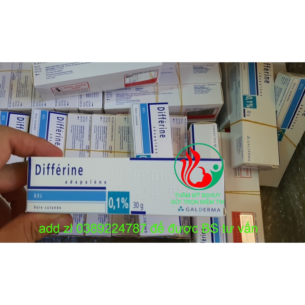 Kem Gom Mụn Mủ, Khô Cồi Mụn, Giảm Sưng Galderma Differine 0.1% Adapalene Cream 30g