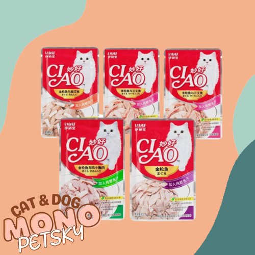 Combo 5 gói pate cho mèo ciao gói 60gam thơm ngon