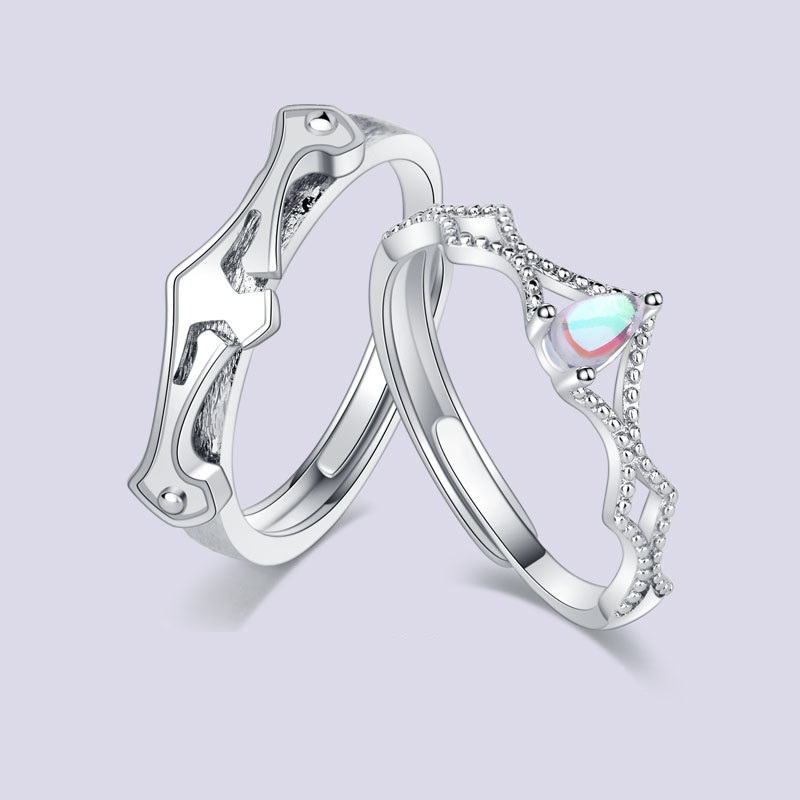 Nhẫn đôi kiểu dáng công chúa hiệp sĩ