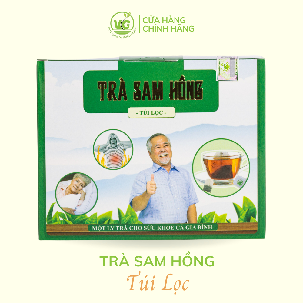 Trà Sam Hồng Túi Lọc 40 gói - Giúp Thanh Nhiệt, Mát Gan, Ngủ Ngon