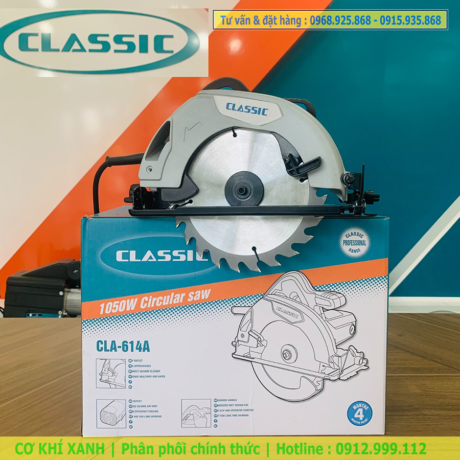 Máy cưa đĩa 185mm classic cla-614a, công suất 1050w