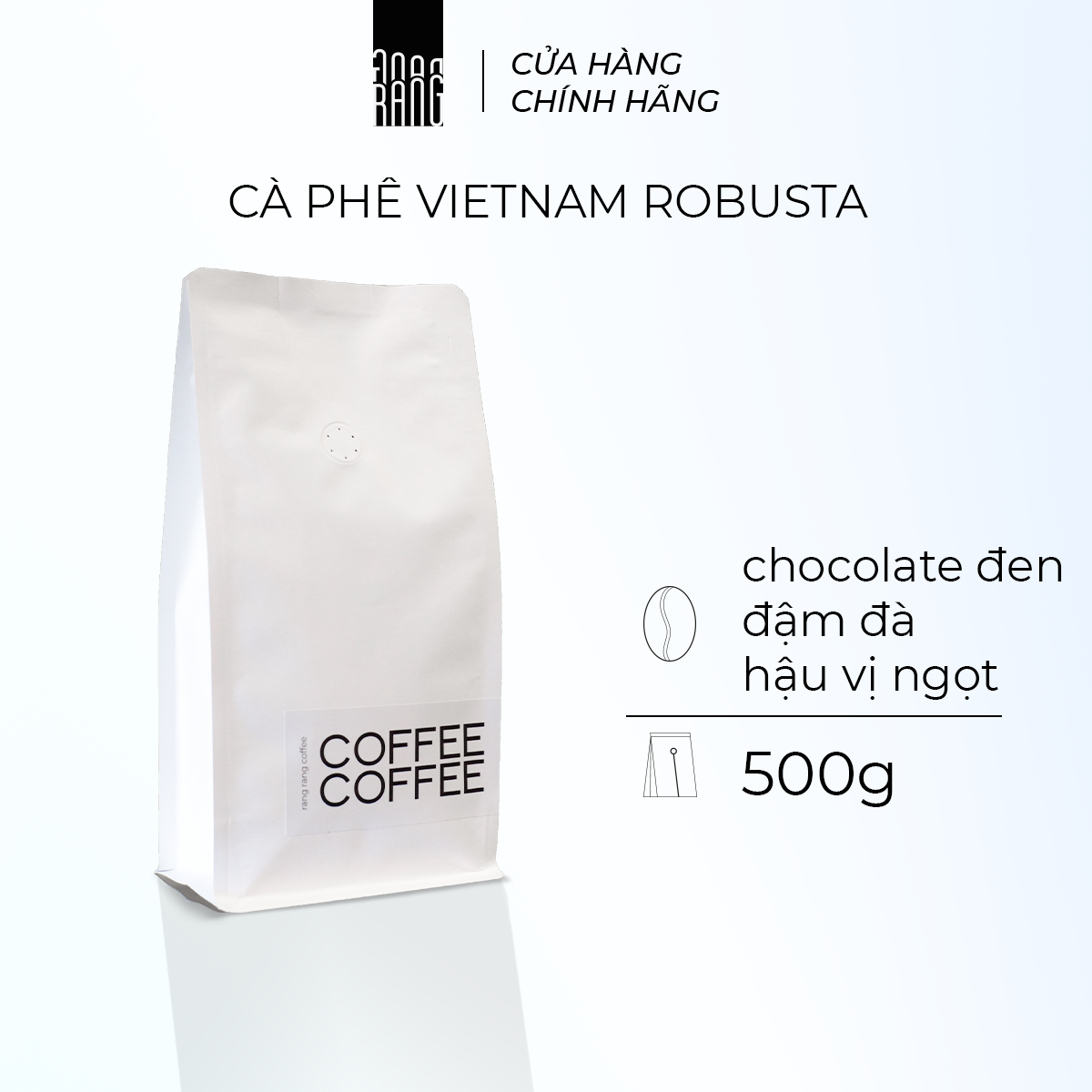 Cà phê rang xay nguyên chất robusta - pha espresso, pha phin, vị socola đen, đậm đà rang rang coffee 500gr