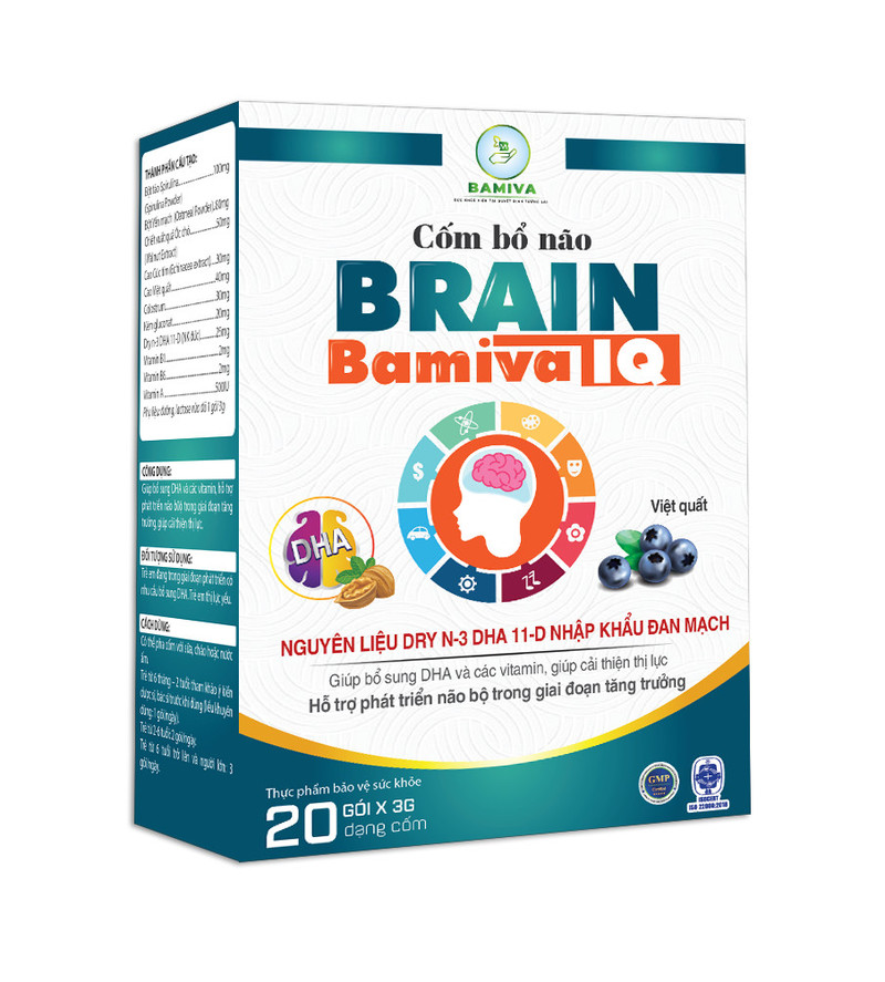 Cốm bổ não brain bamiva iq - hỗ trợ tăng cường trí tuệ, khả năng tập trung, phản xạ